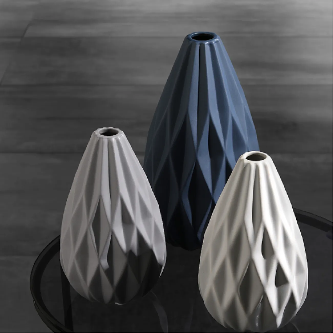 Керамическая ваза в скандинавском стиле Rhombus