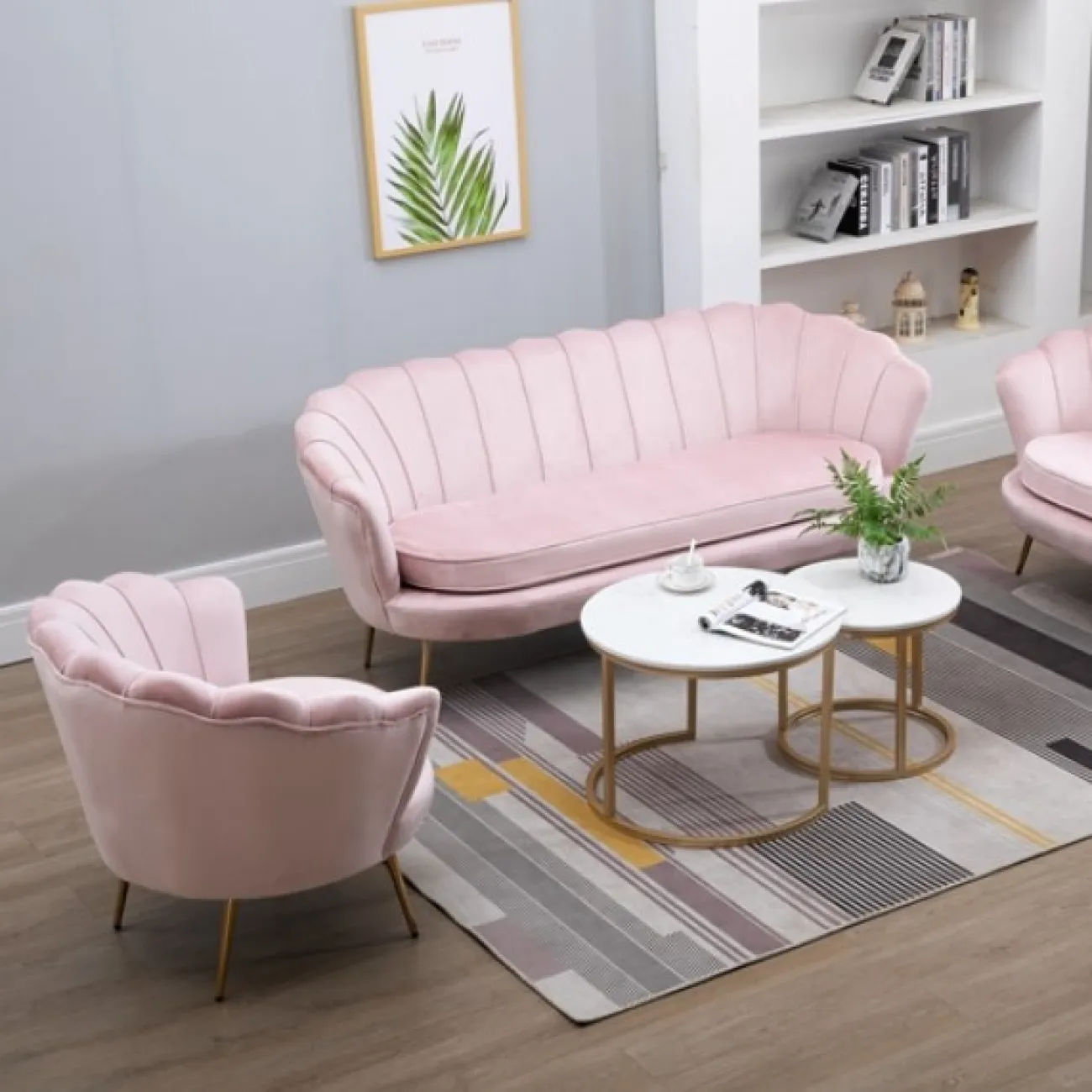 Кресло низкое велюровое зеленое PJS16001-PJ622 от LaLume