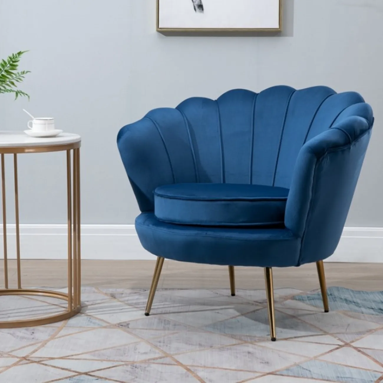 Кресло низкое велюровое зеленое PJS16001-PJ622 от LaLume