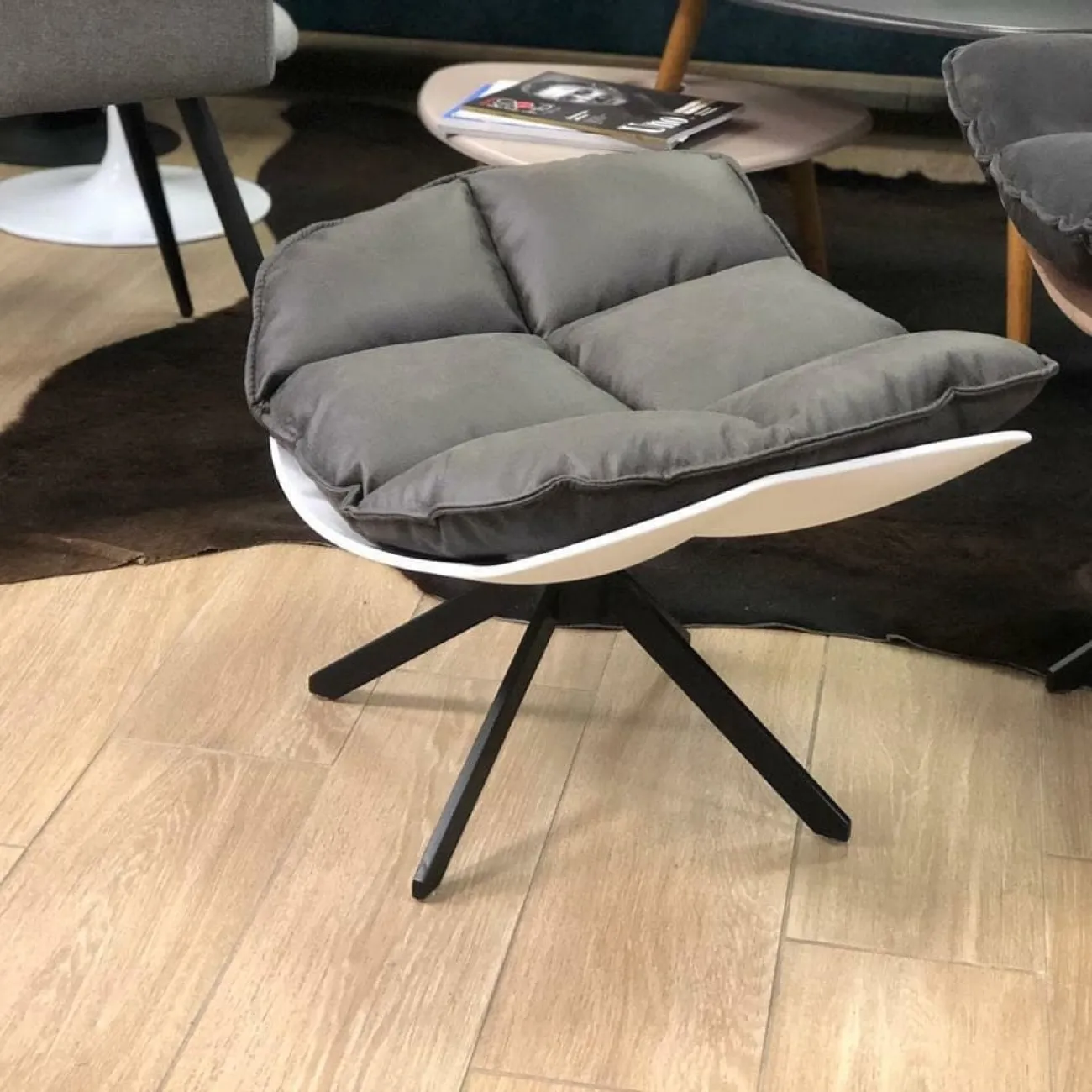 Банкетка DC-1565F(F2) коричневый HE510-24B/ноги металл ESF 