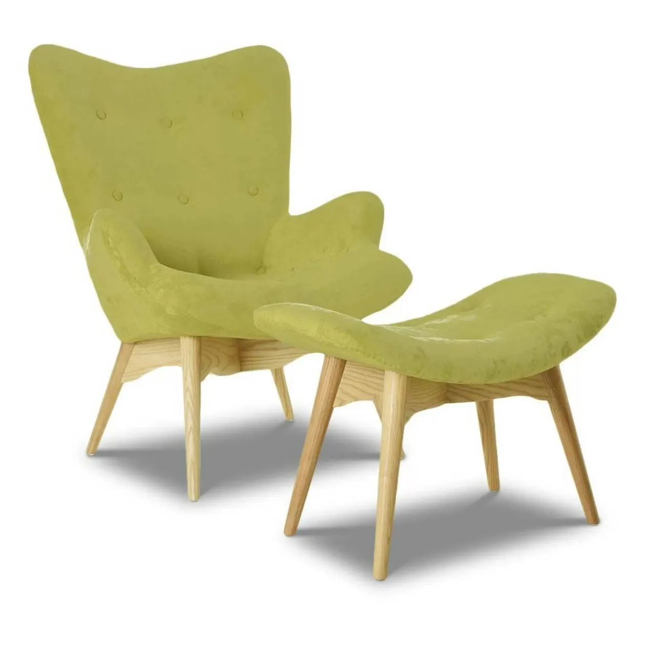 Банкетка DС-917F цвет оливковый YR2214-12 ноги ясень-01 ESF Банкетка DС-917F цвет оливковый YR2214-12 ноги ясень-01 ESF