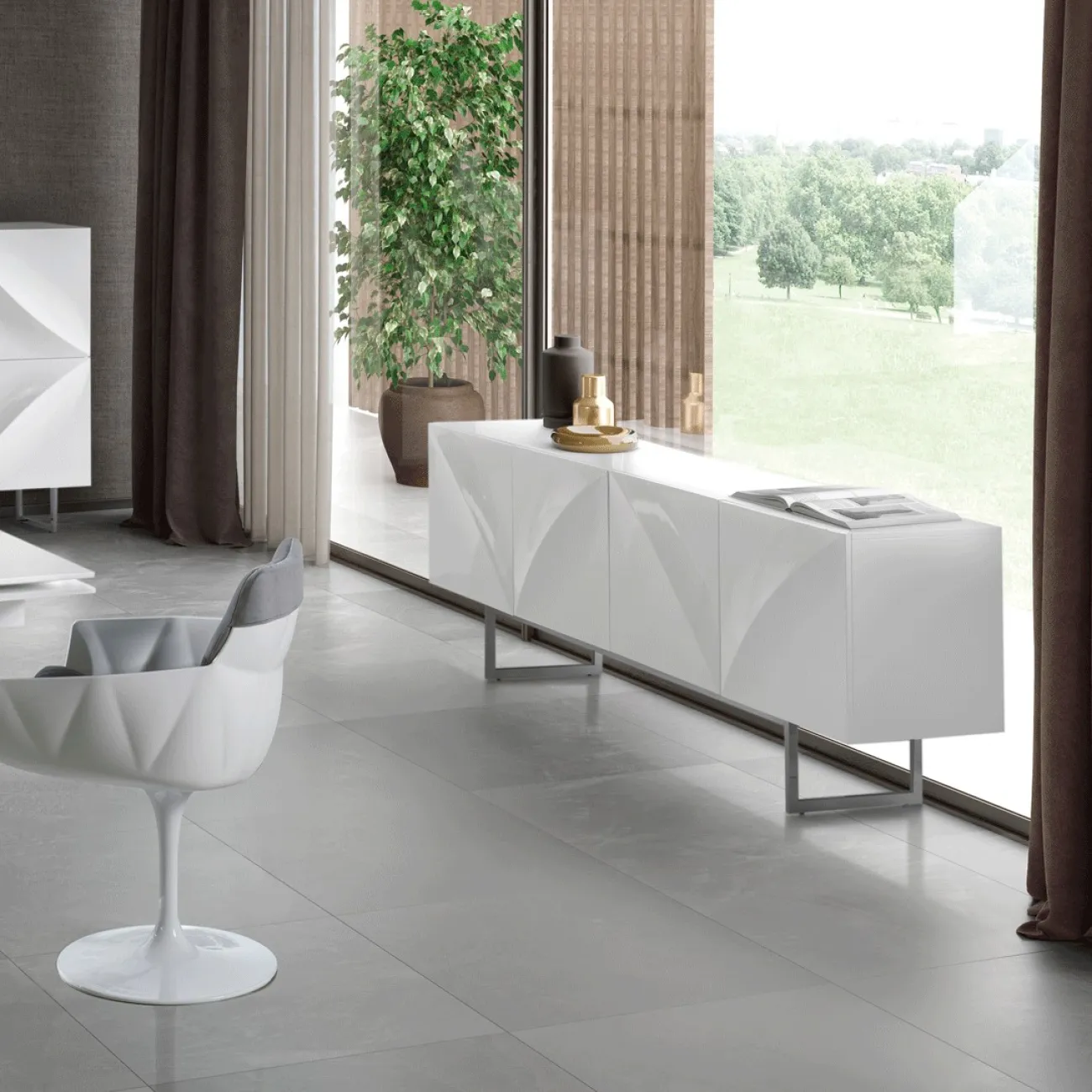 Буфет W-102 белый ESF Буфет W-102 белый ESF