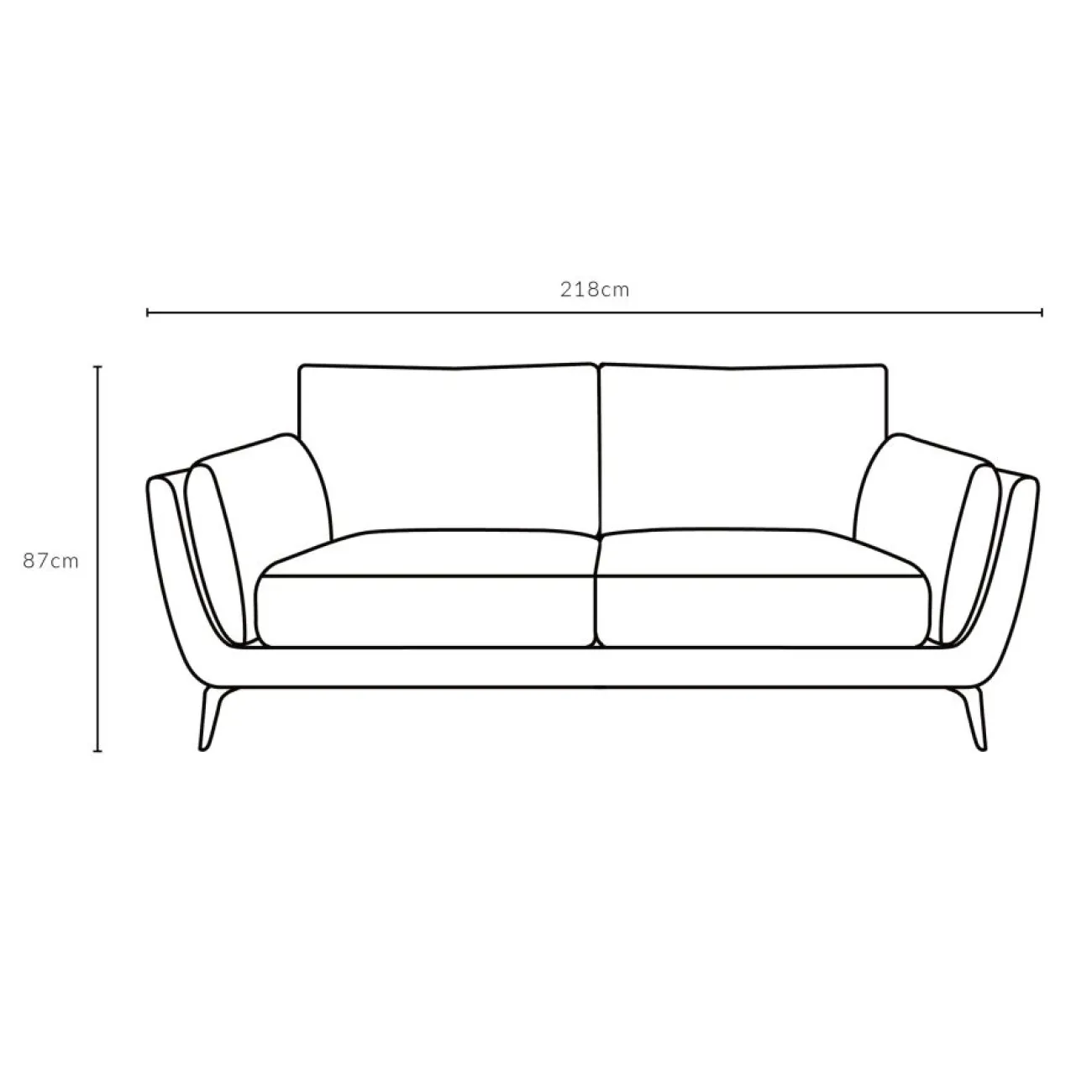 Диван AMSTERDAM 5176 (3-х местный) графит ESF