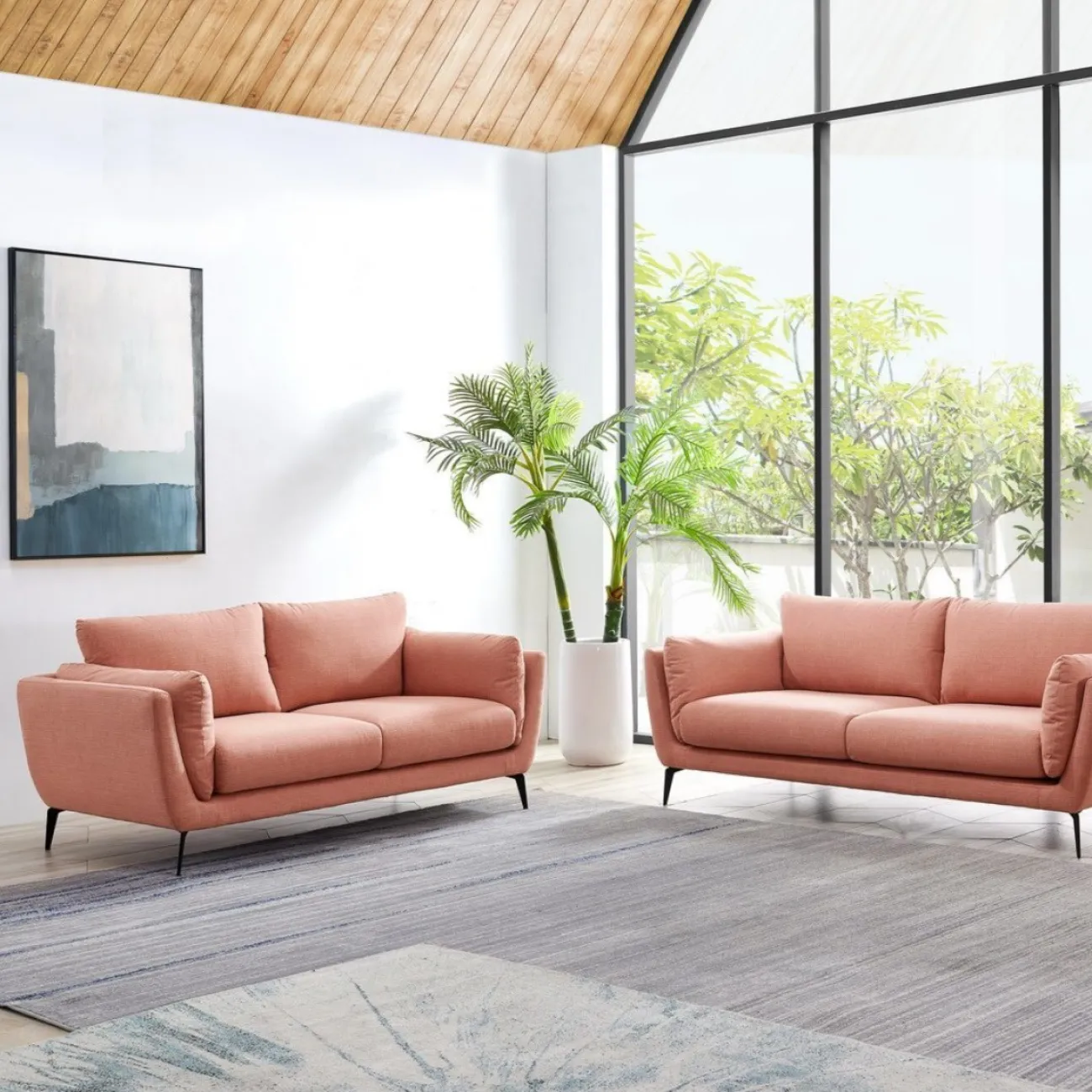 Диван AMSTERDAM 5176 (2-х местный) коралл ESF