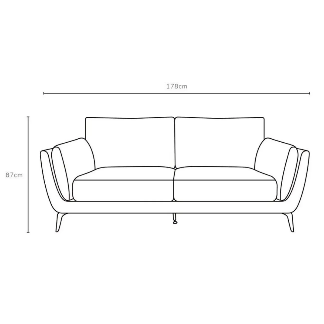 Диван AMSTERDAM 5176 (2-х местный) графит ESF