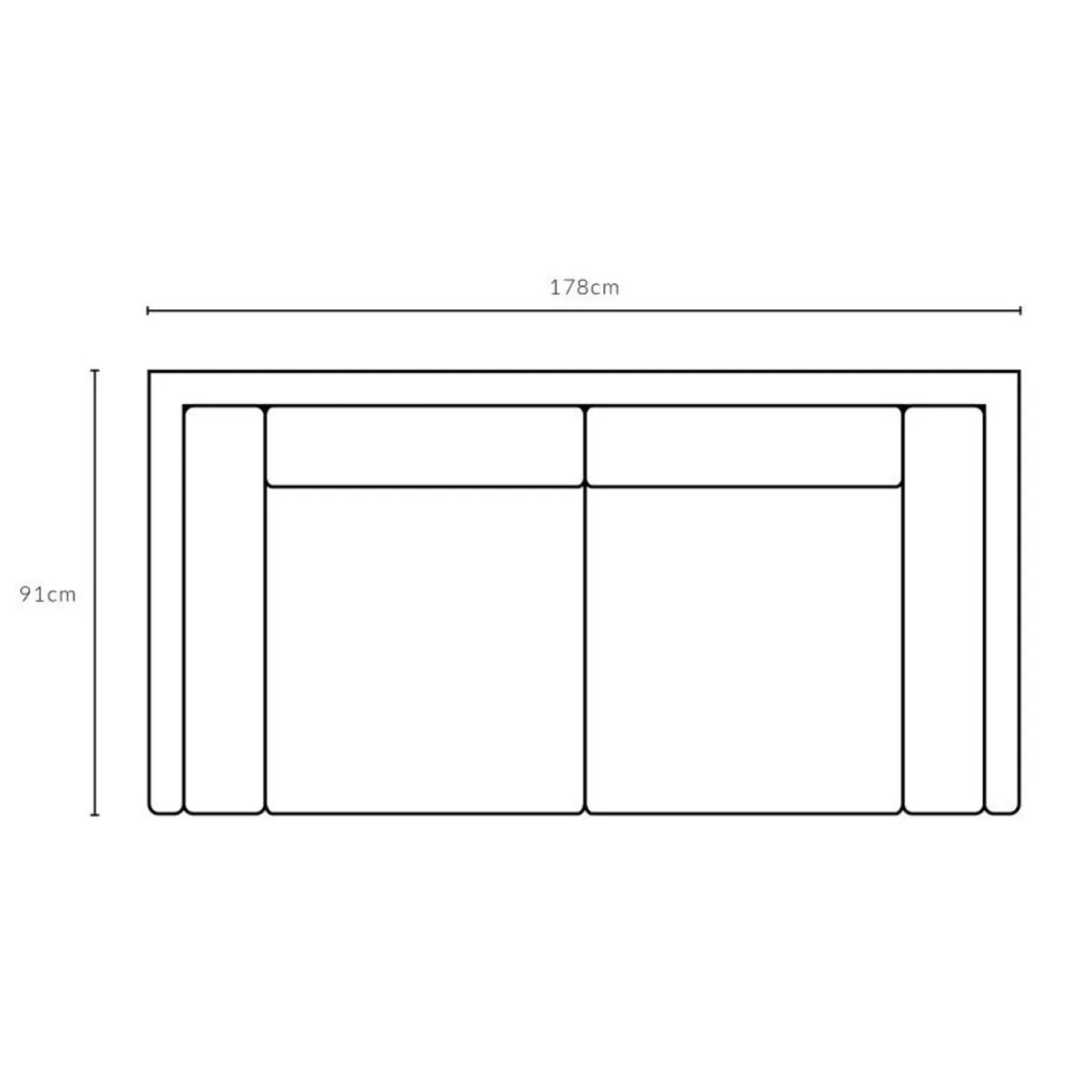 Диван AMSTERDAM 5176 (2-х местный) графит ESF
