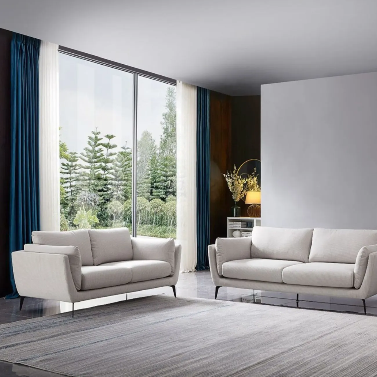 Диван AMSTERDAM 5176 (2-х местный) светло бежевый ESF