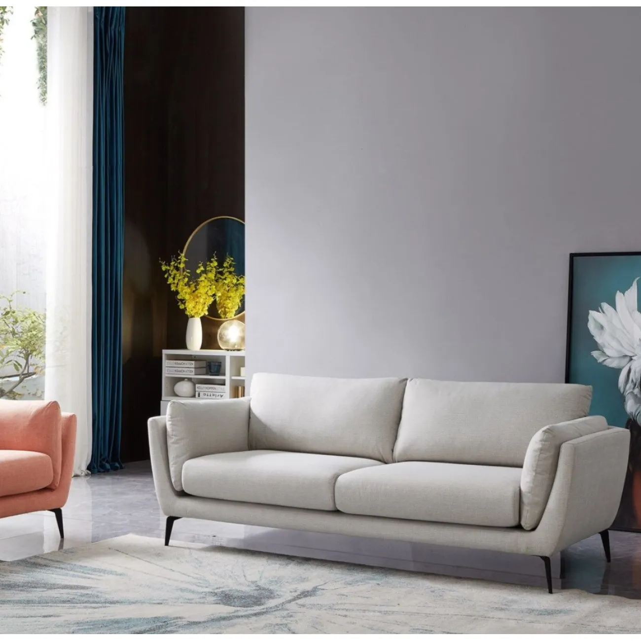 Диван AMSTERDAM 5176 (3-х местный) светло бежевый ESF