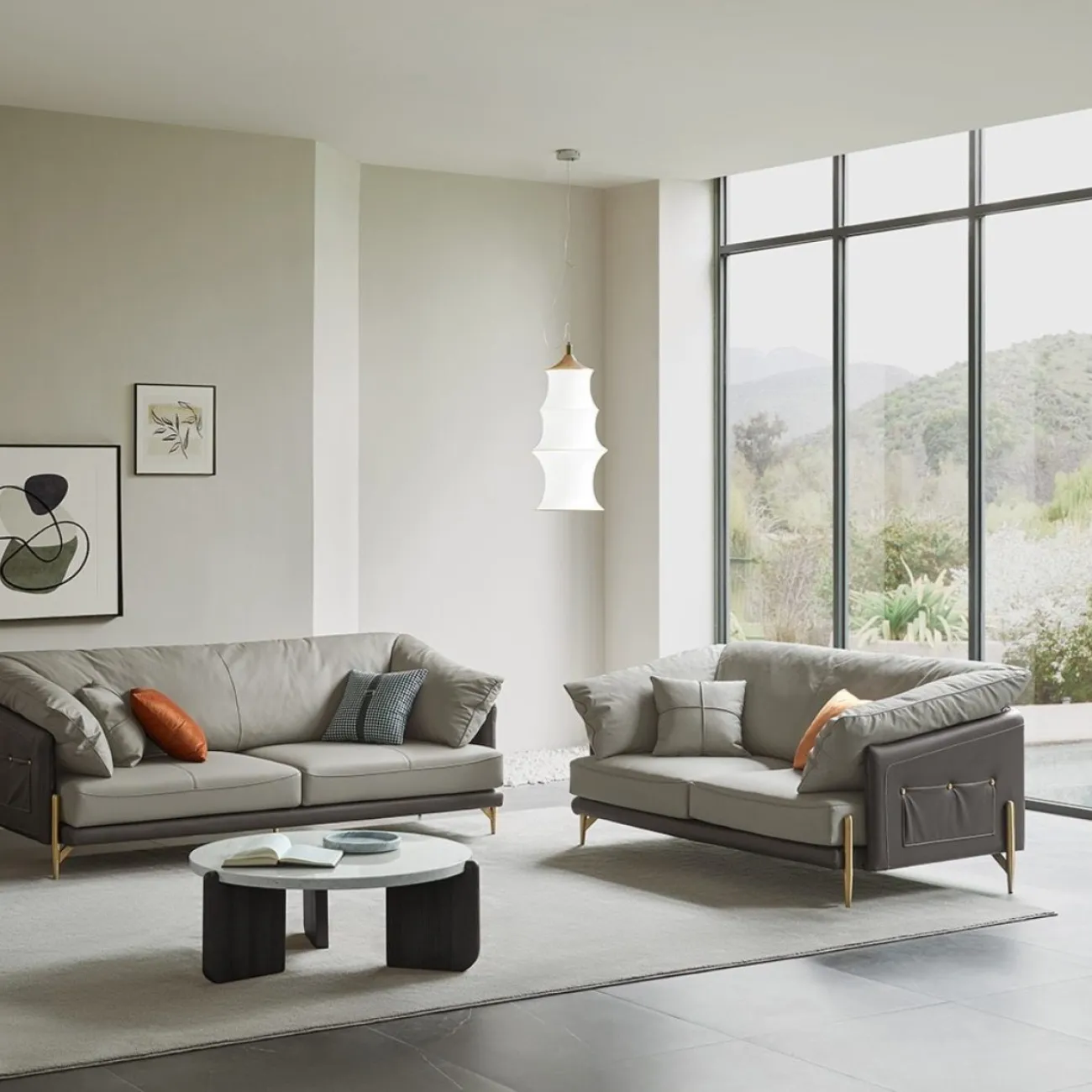 Диван ARTE NAPPA SF035 (3-х местный) серый 6623-темно серый ESF Диван ARTE NAPPA SF035 (3-х местный) серый 6623-темно серый ESF