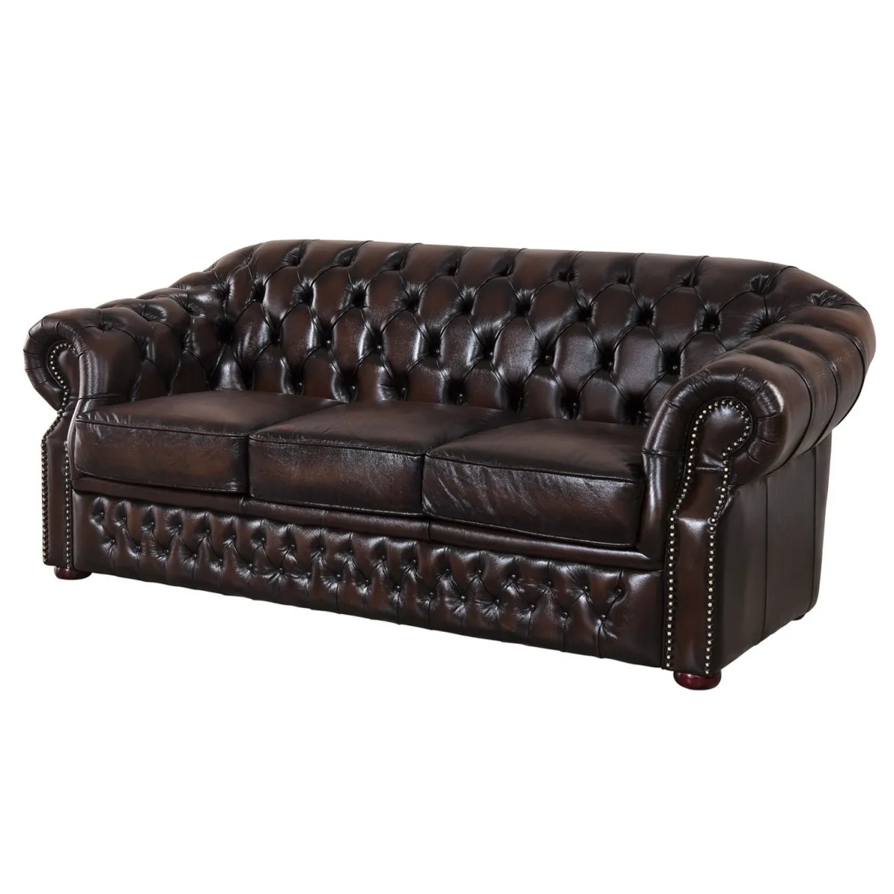 Диван B-128 (3-х местный)  коричневый ESF