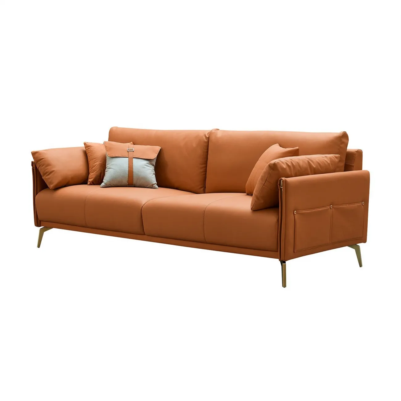 Диван CALIFORNIA NAPPA SF002 (3-х местный) коричневый 6606 ESF