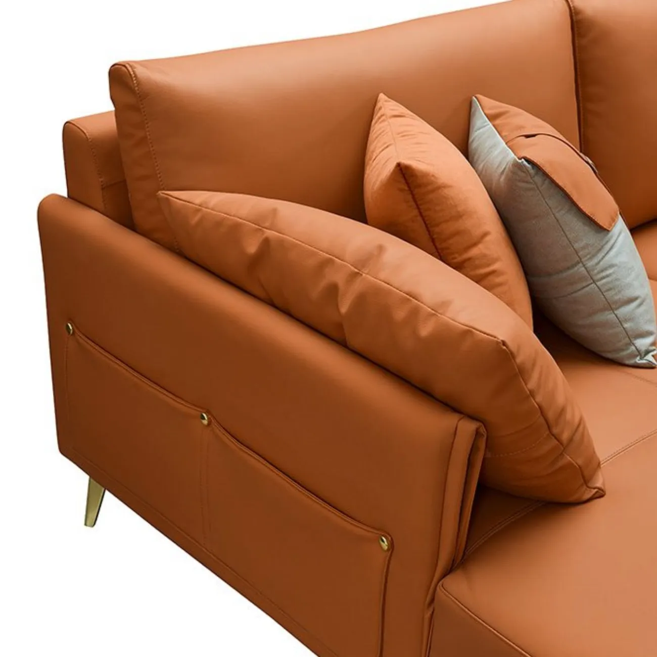 Диван CALIFORNIA NAPPA SF002 угловой коричневый 6606 угол левый ESF