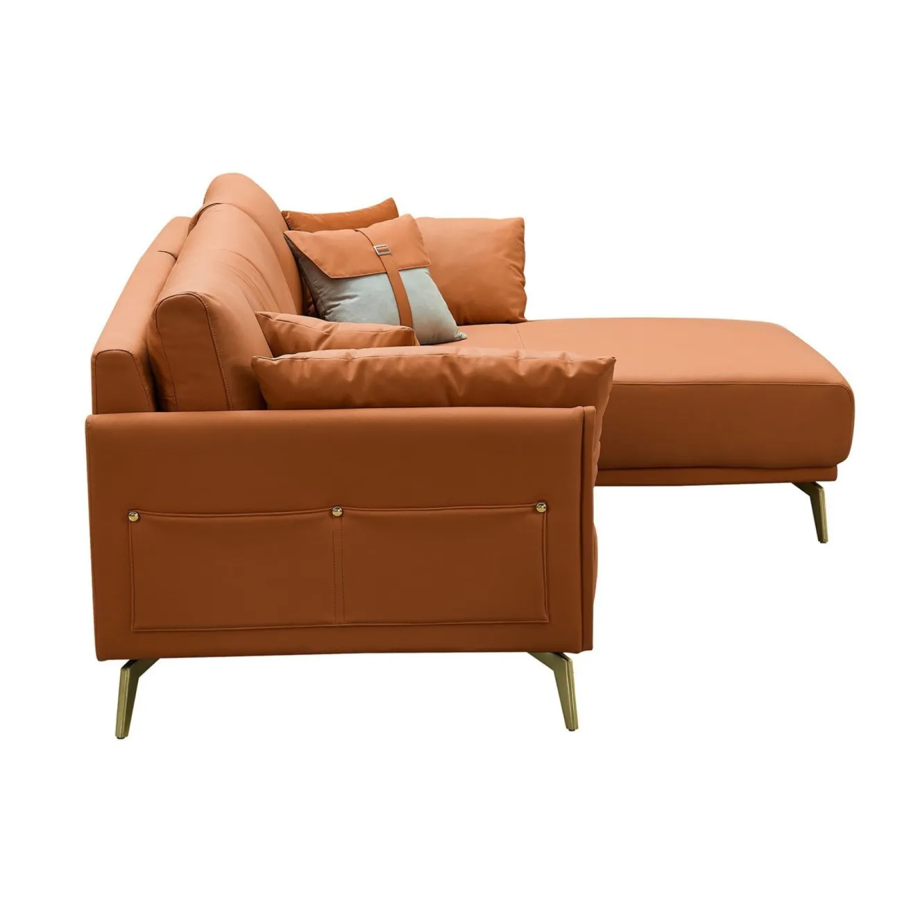 Диван CALIFORNIA NAPPA SF002 угловой коричневый 6606 угол правый ESF