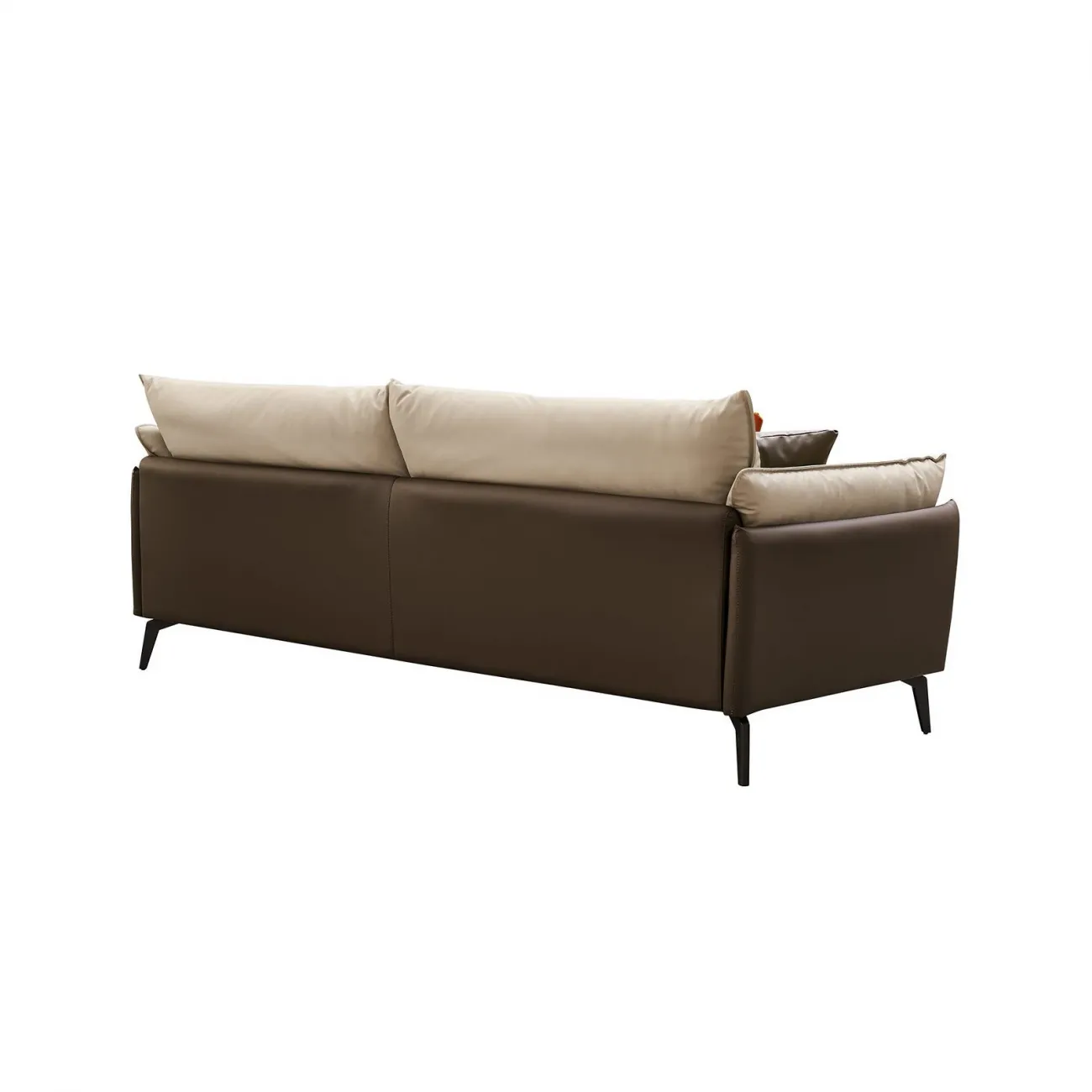 Диван ELEGANTE NAPPA SF015 (3-х местный)  бежевый 6615-коричневый ESF