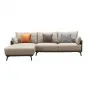 Диван ELEGANTE NAPPA SF015 угловой бежевый 6615-коричневый угол левый ESF