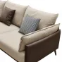 Диван ELEGANTE NAPPA SF015 угловой бежевый 6615-коричневый угол левый ESF