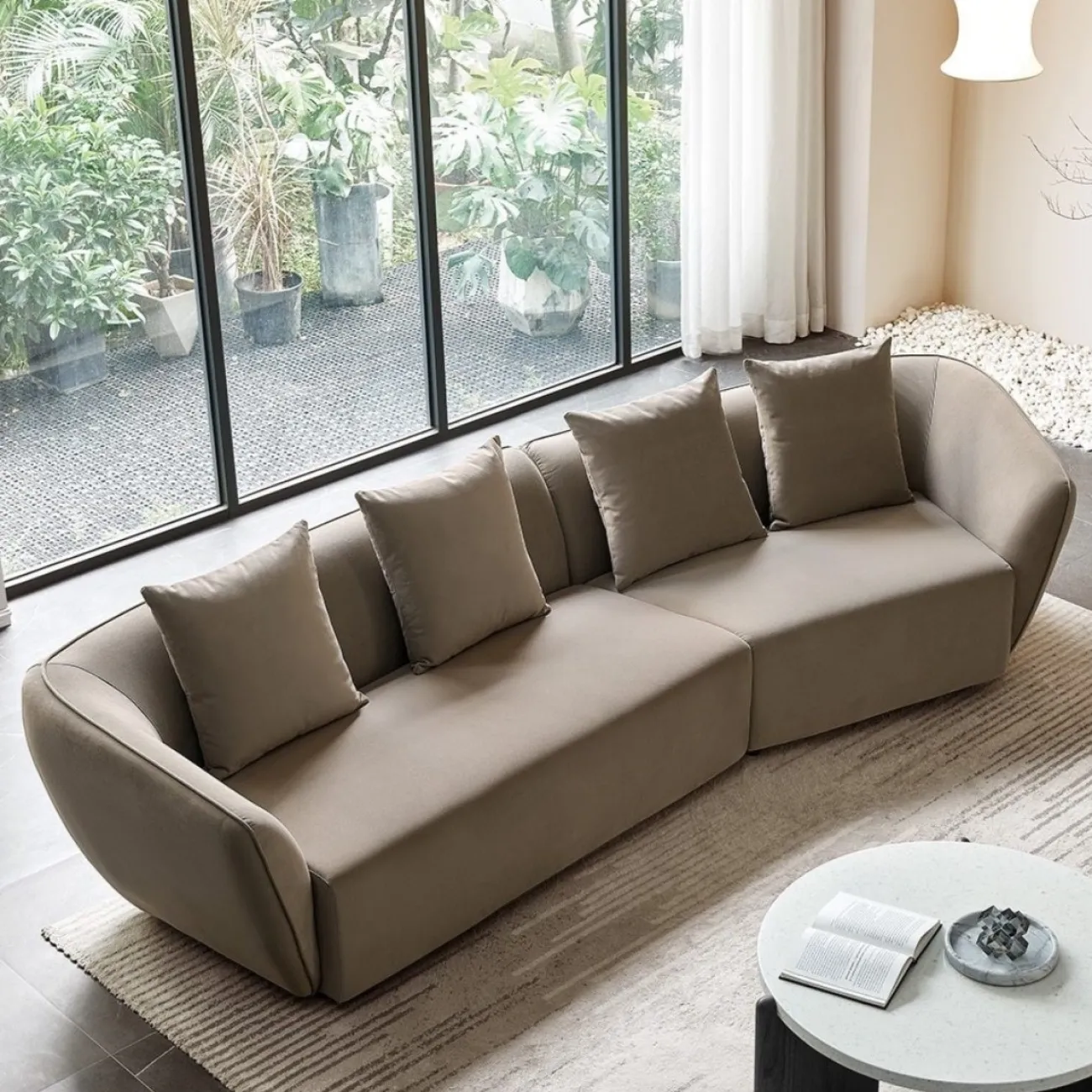 Диван ROCKS SF024 угловой бежевый 5100-5 угол правый ESF