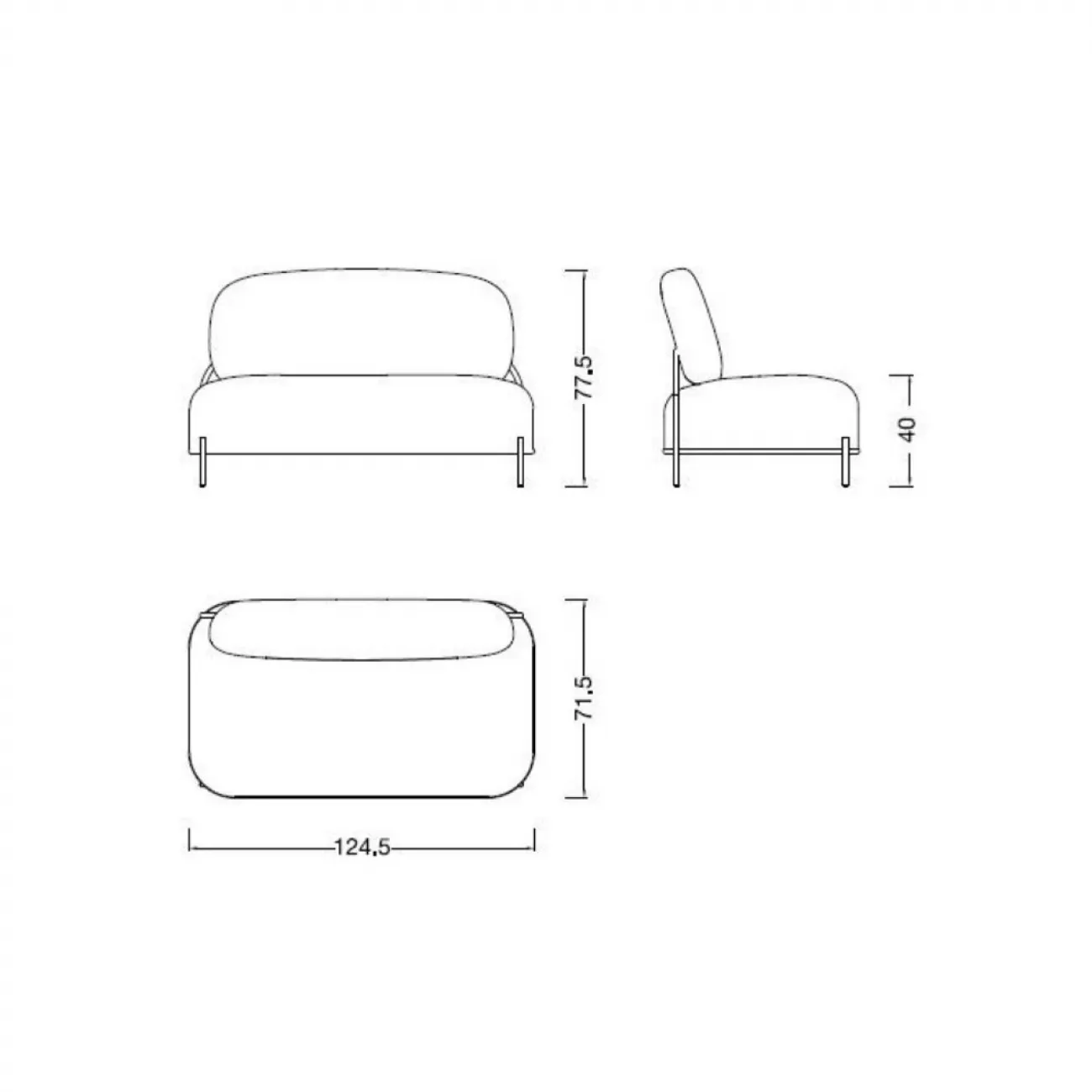 Диван SOFA 06-02 (2-х местный) зеленый A652-26 ESF