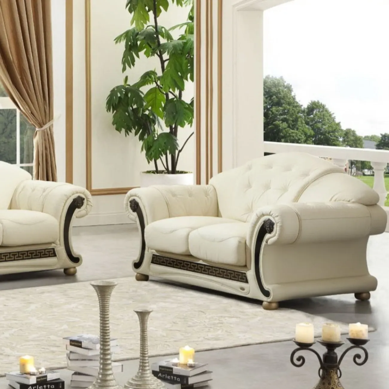 Диван Versace (2-х местный) белый (VERSUS) ESF