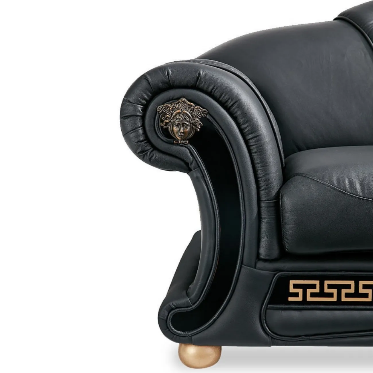 Диван Versace (2-х местный) черный ESF