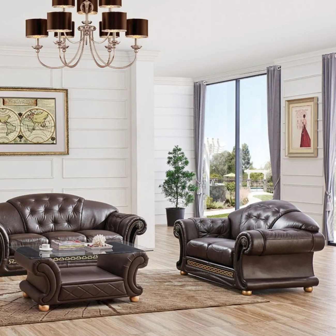 Диван Versace (2-х местный) коричневый 37 (VERSUS) ESF