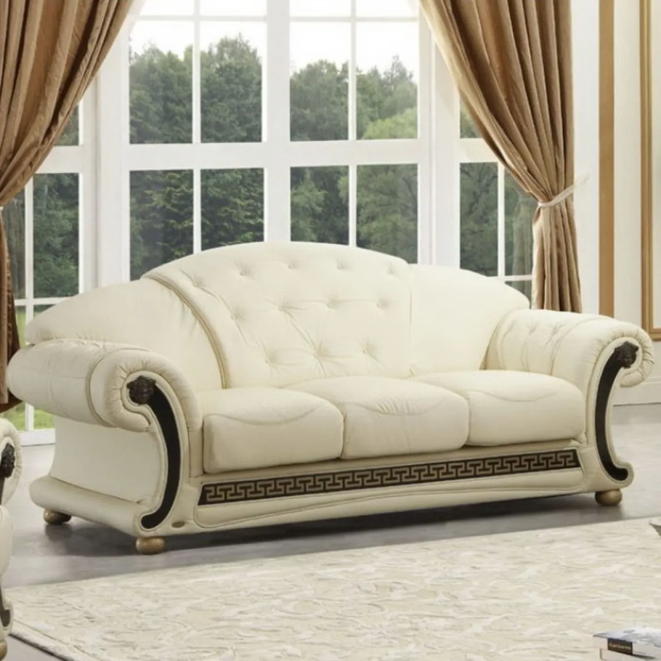 Диван Versace (3-х местный) белый ESF