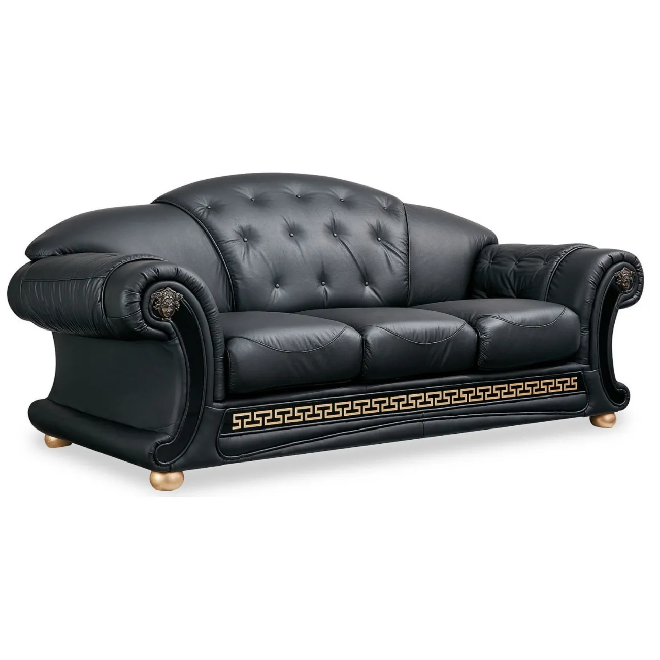 Диван Versace (3-х местный) черный ESF