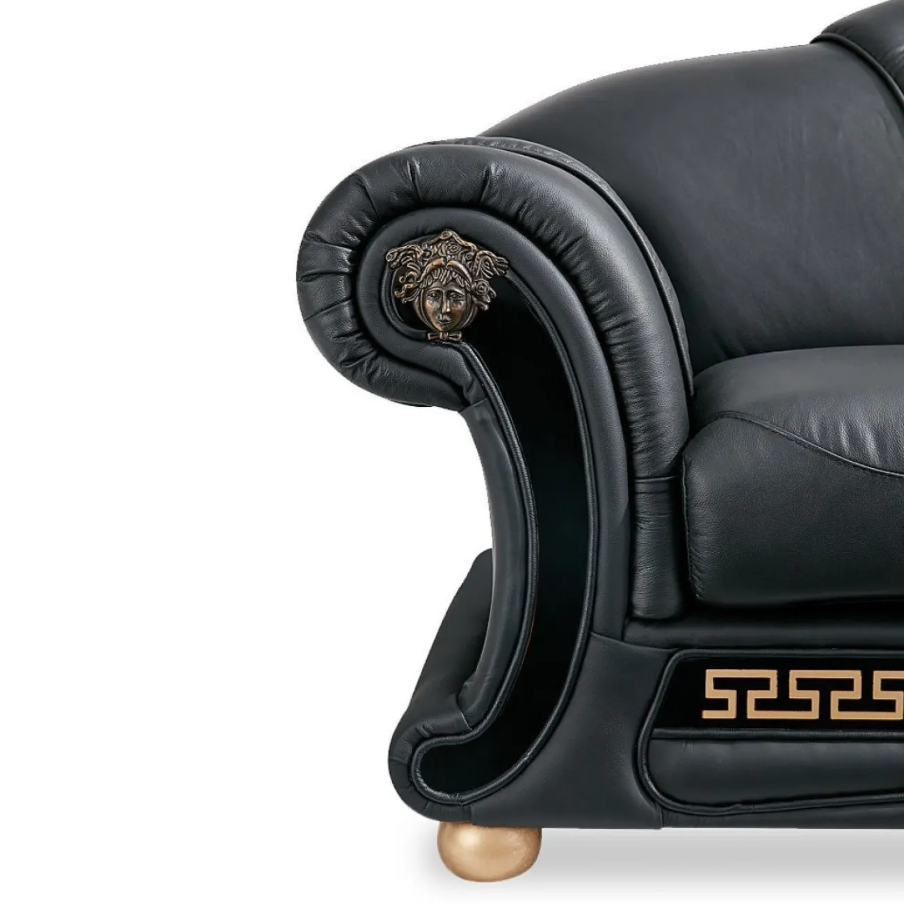 Диван Versace (3-х местный) черный ESF