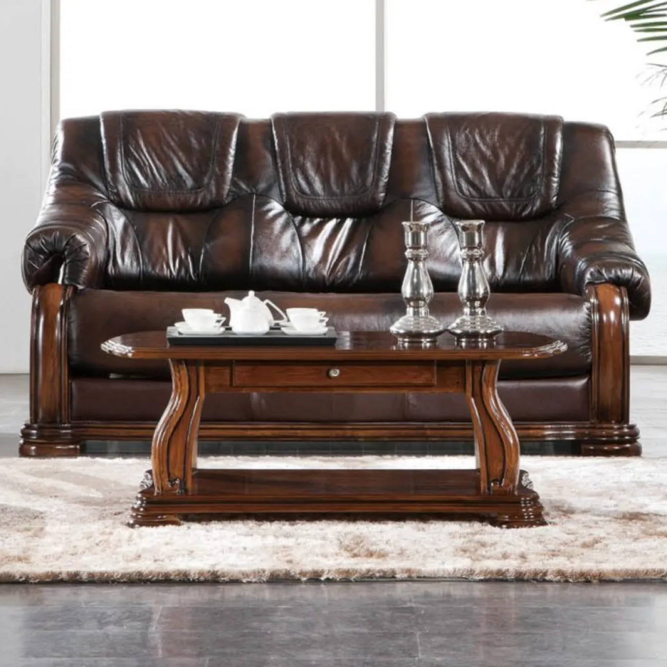 Диван-кровать Castello (3-х местный) коричневый ESF