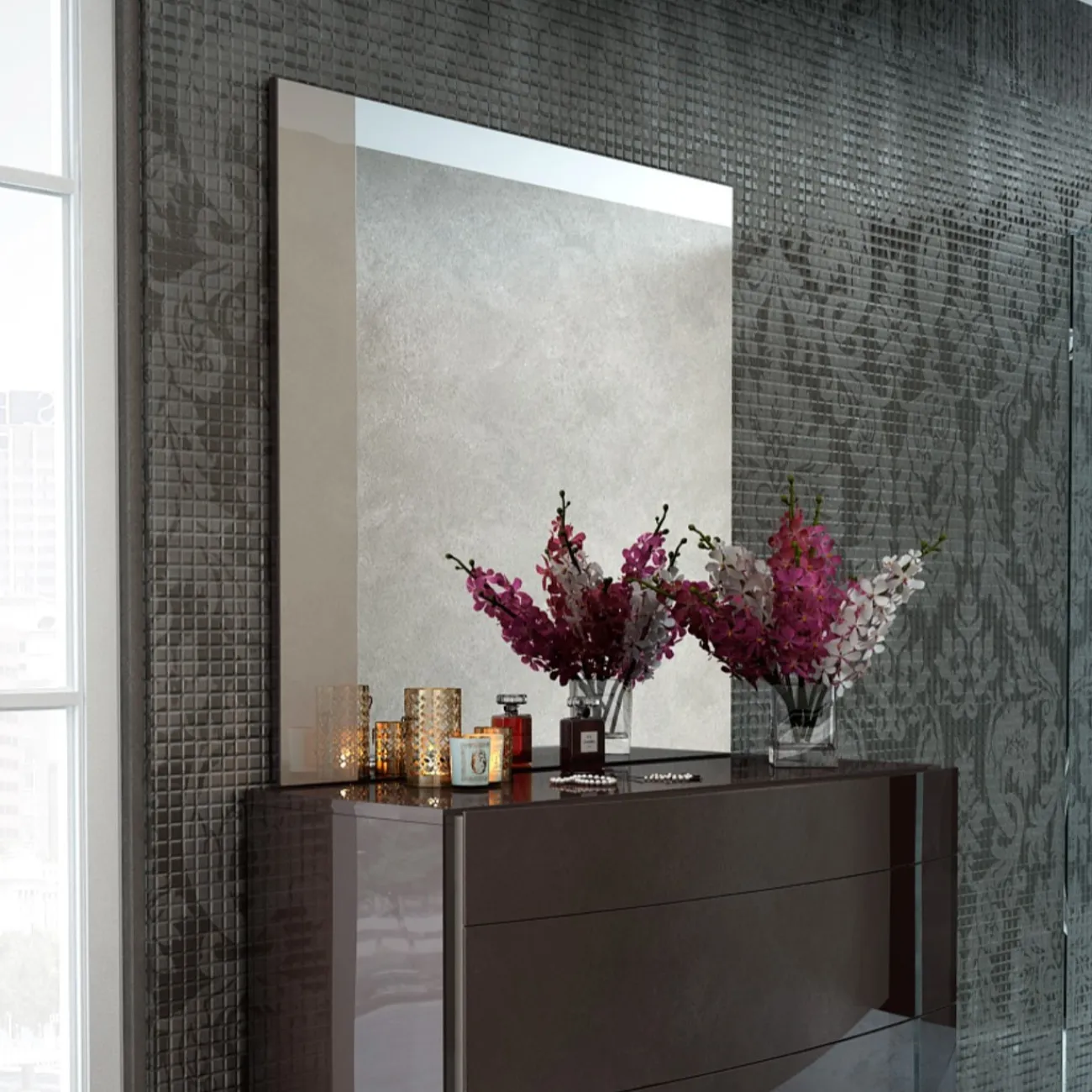 Зеркало  FENICIA 5100 BARCELONA  шоколад ESF 