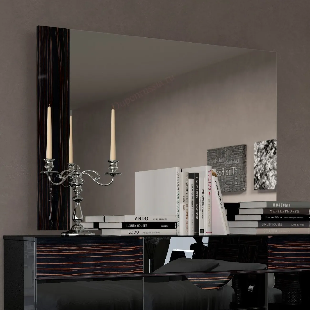 Зеркало  FENICIA 5100 MARBELLA черный ESF