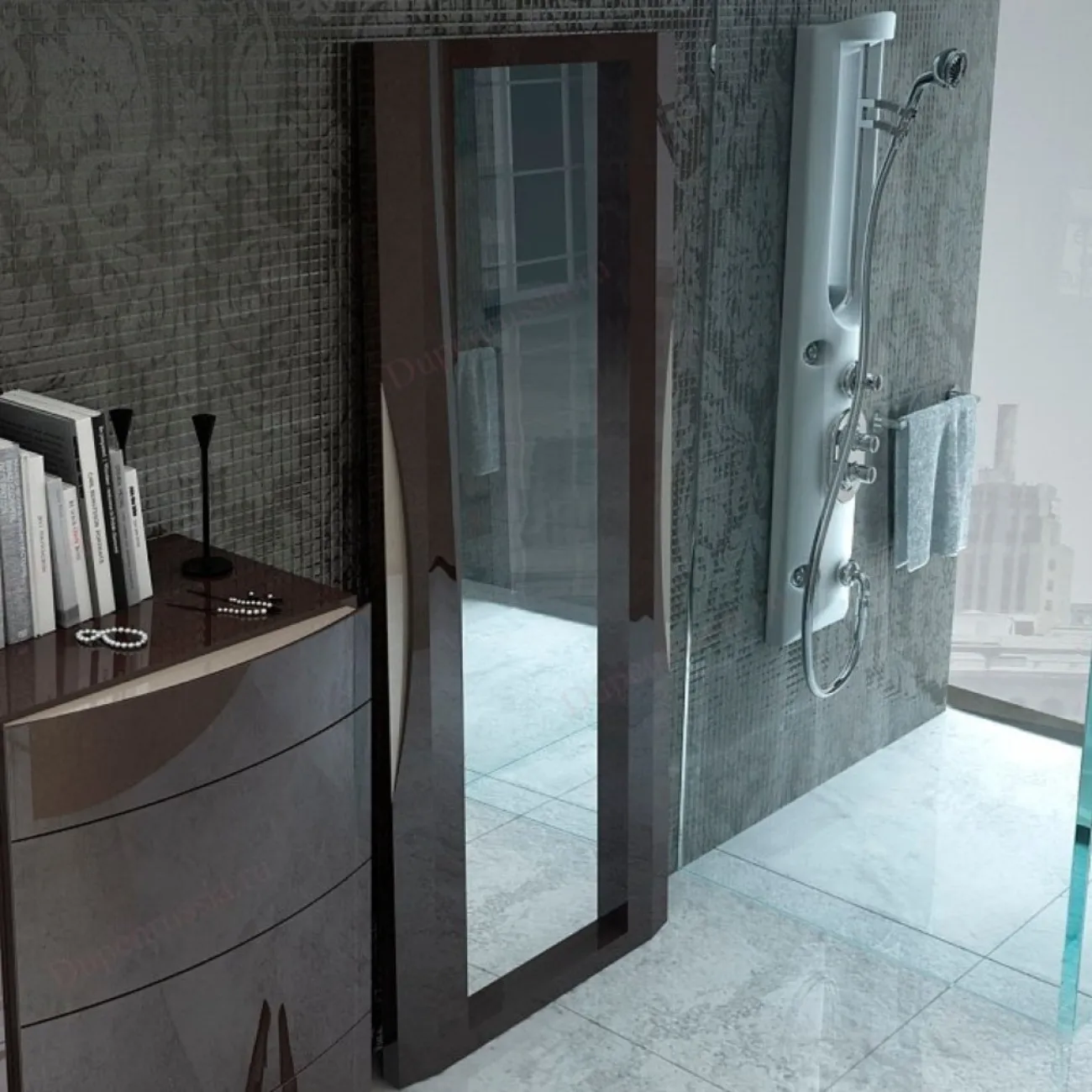 Зеркало  FENICIA 5103 BARCELONA шоколад ESF 