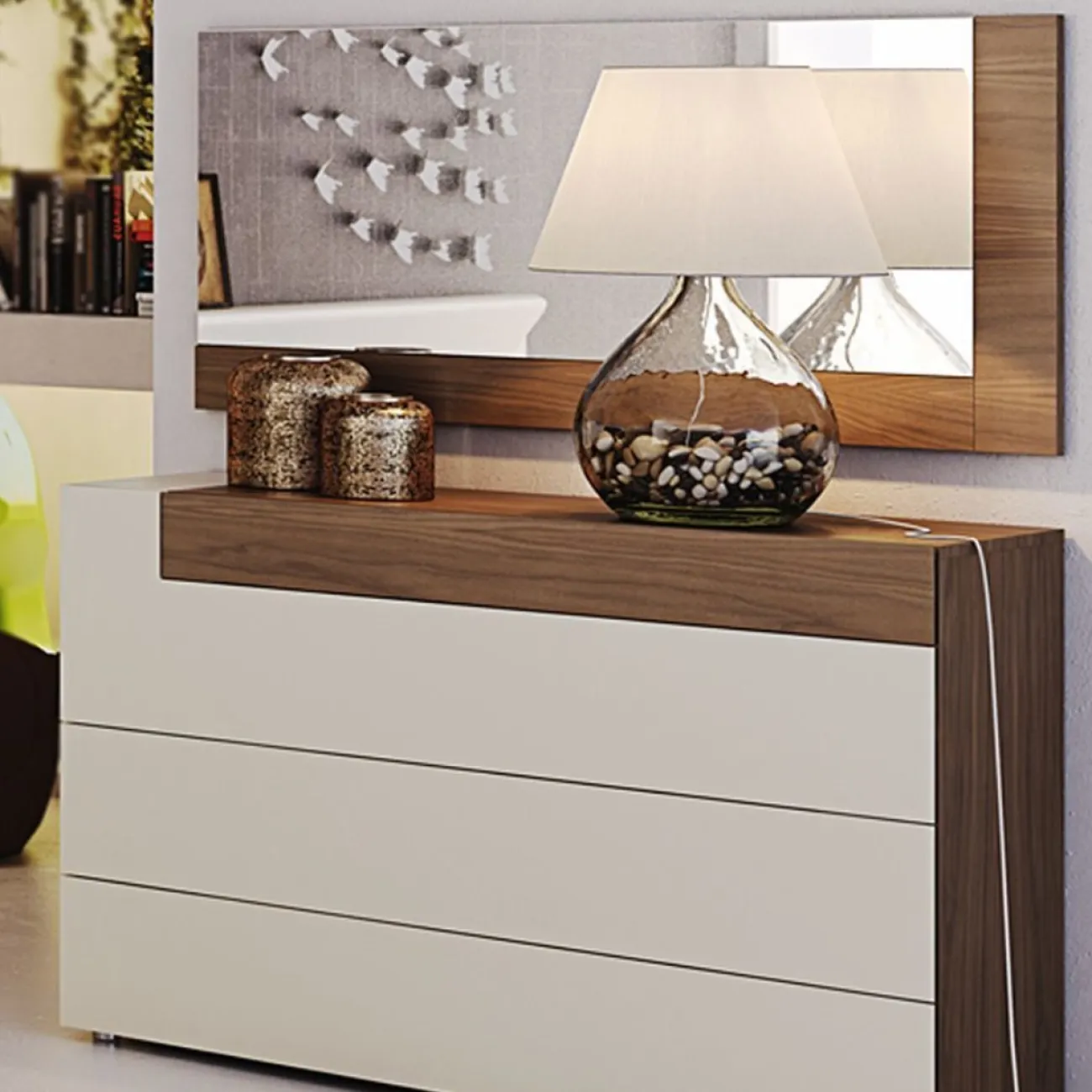 Зеркало ELENA 4527M arena matt/орех ESF 