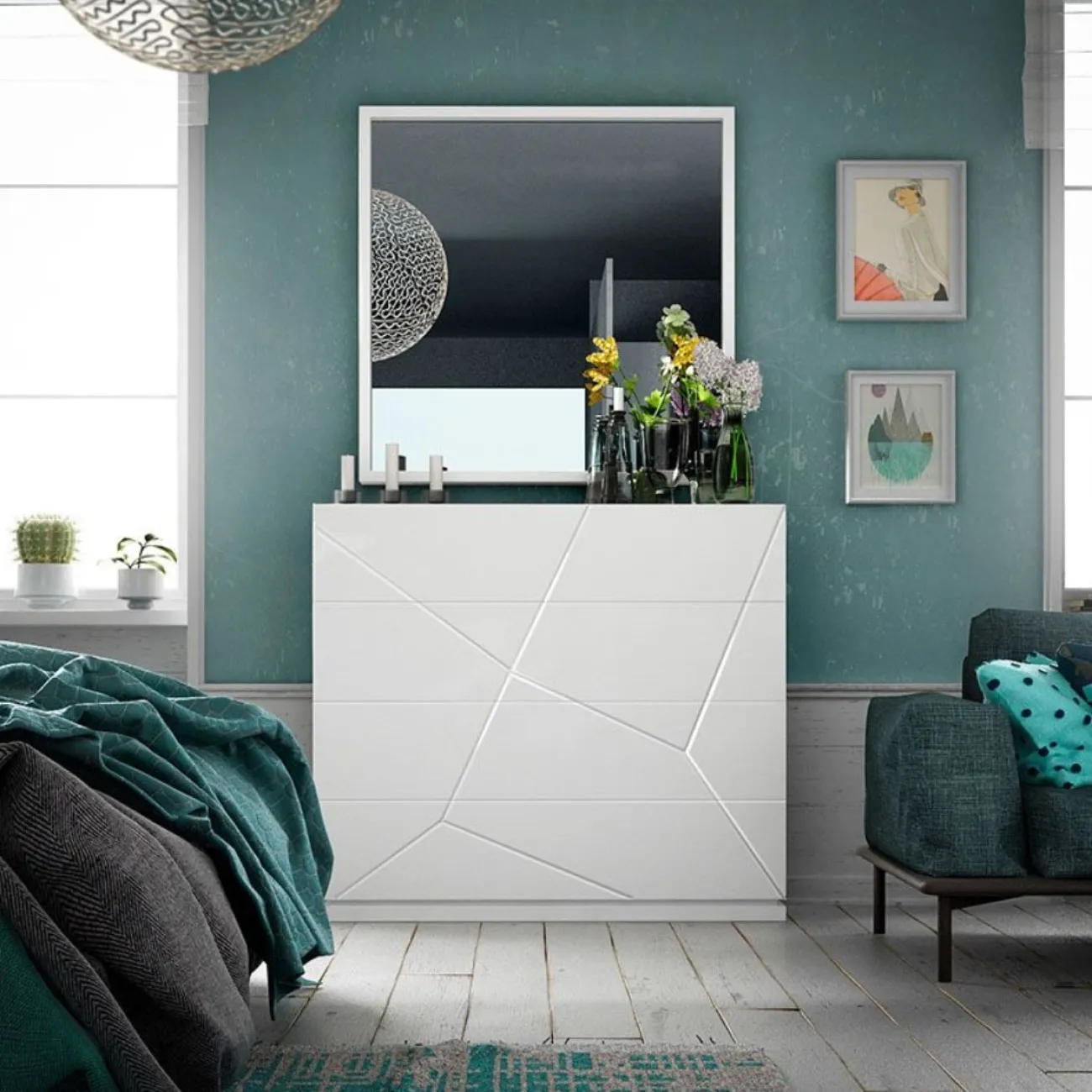 Зеркало FRANCO KIU 1260 белый ESF Зеркало FRANCO KIU 1260 белый ESF