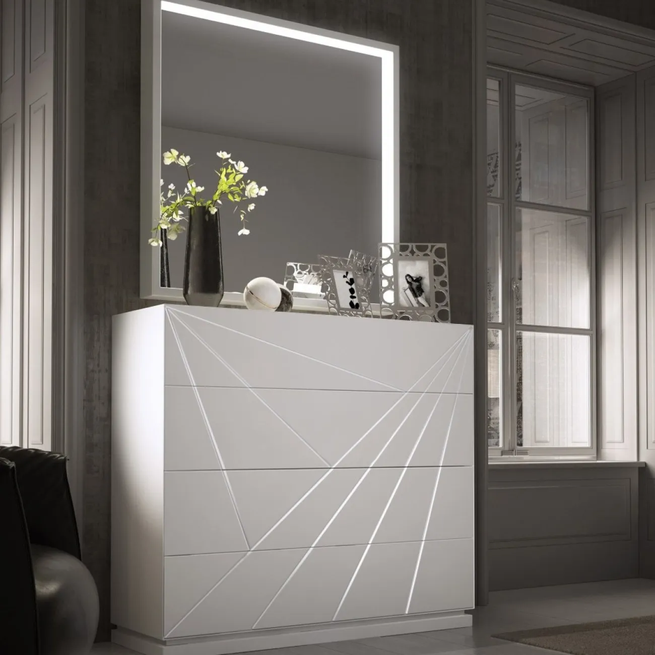 Зеркало FRANCO KIU 1260 белый ESF Зеркало FRANCO KIU 1260 белый ESF