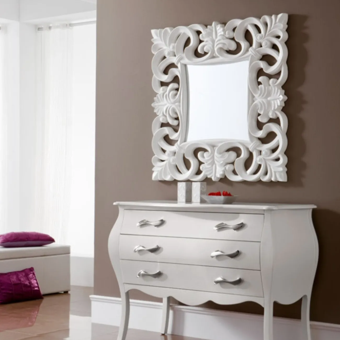 Зеркало PU021 белое ESF