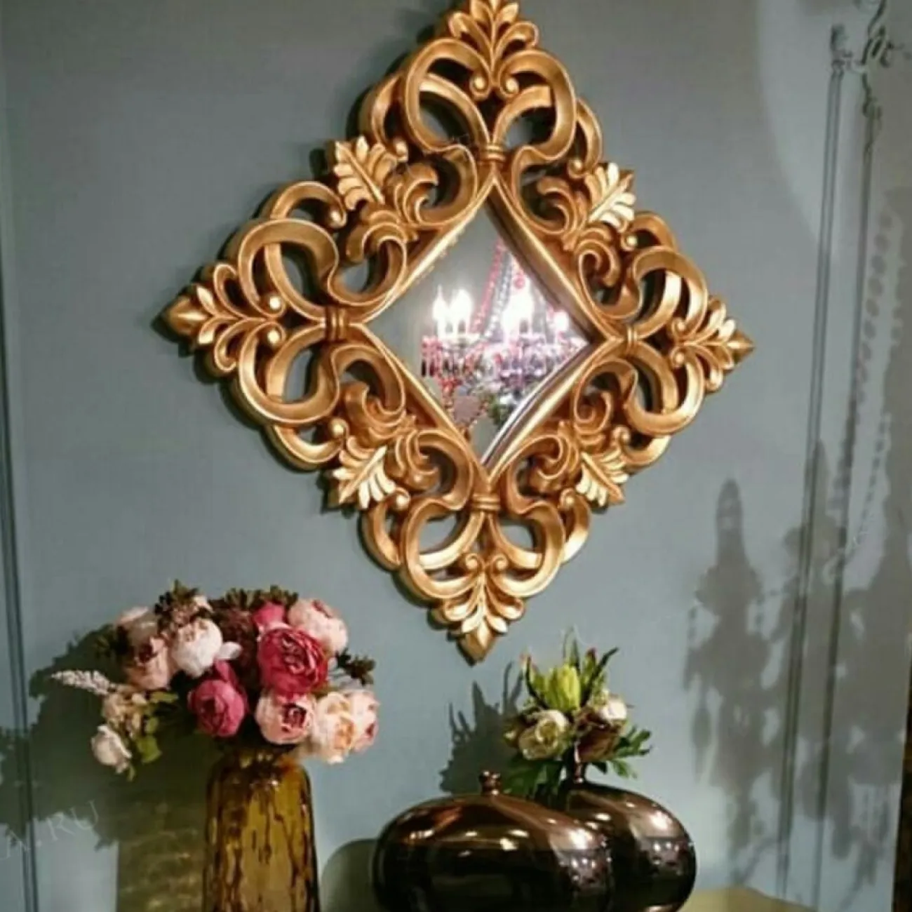 Зеркало PU021 золото ESF 