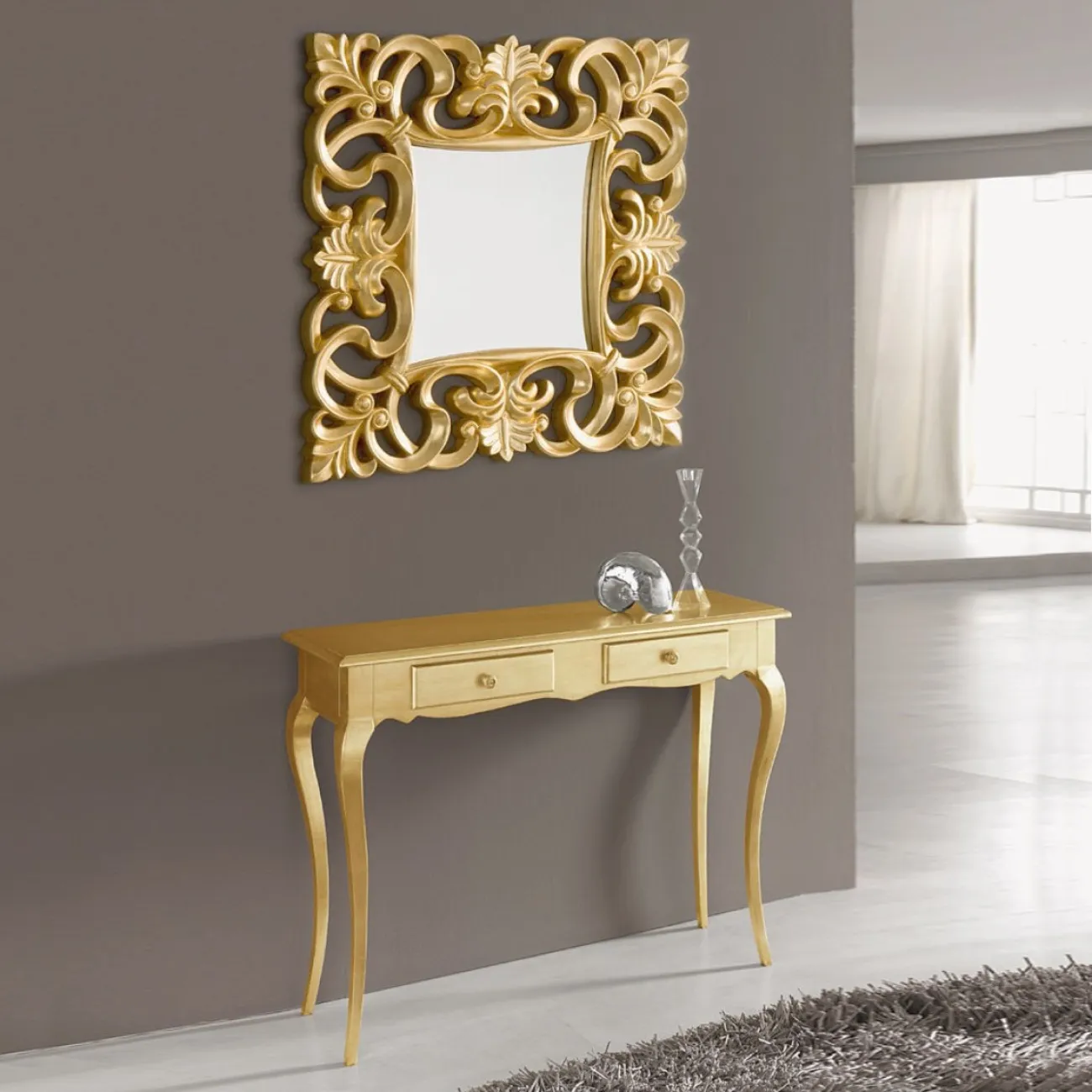 Зеркало PU021 золото ESF 