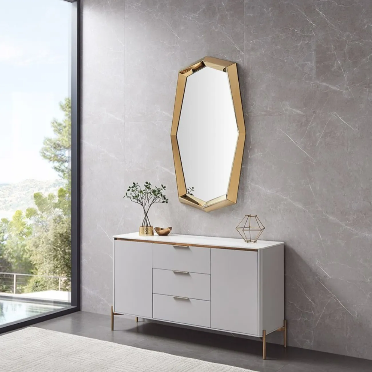 Зеркало S052 золото ESF Зеркало S052 золото ESF