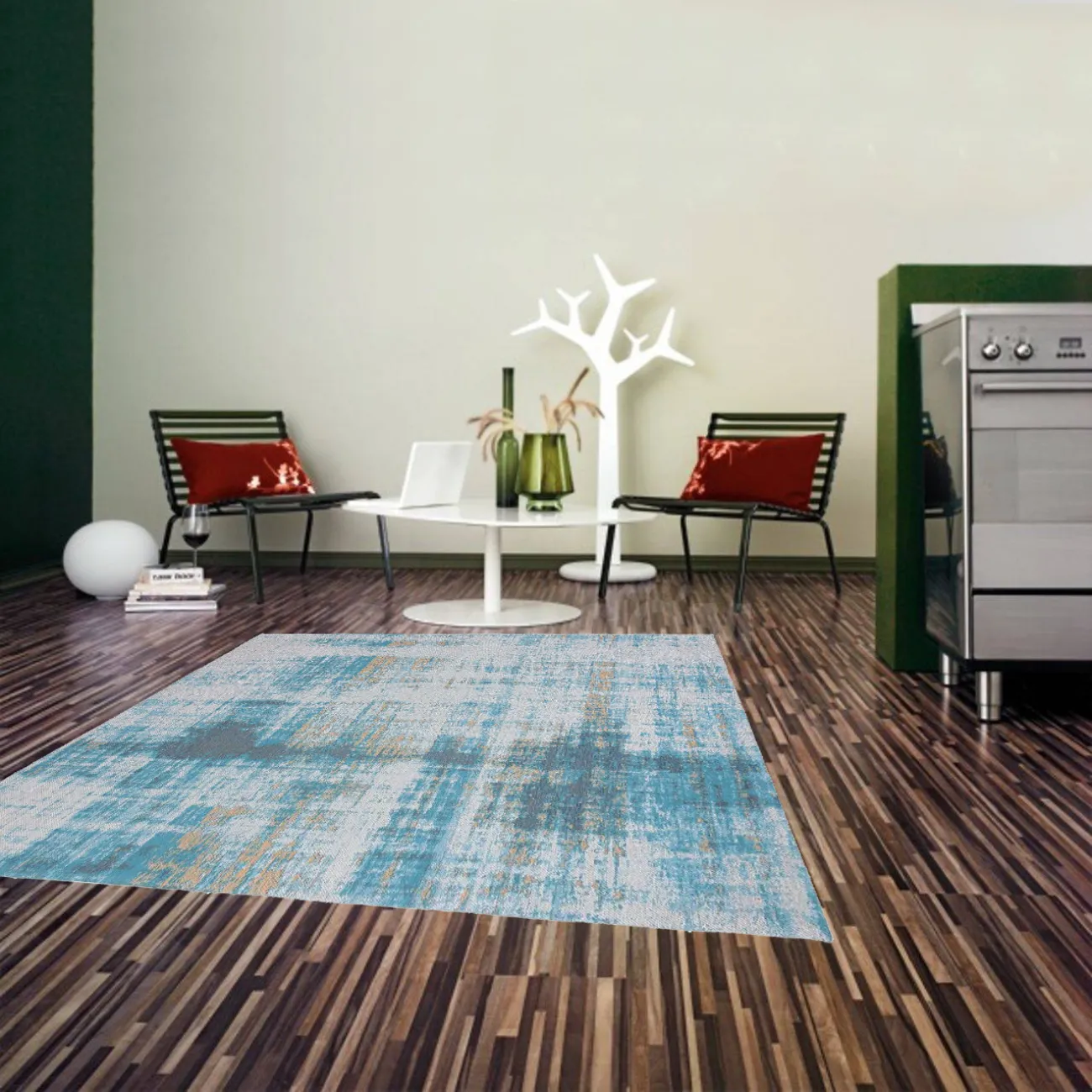 Ковер VINTAGE MINIMAL aqua (130*190) ESF 