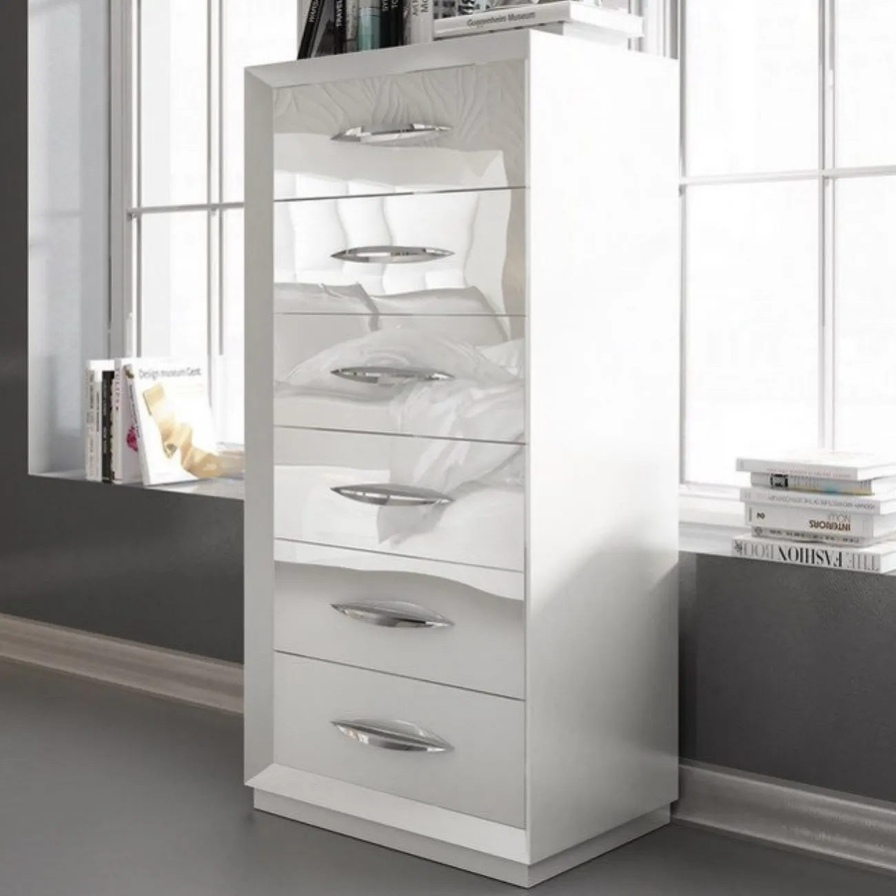 Комод вертикальный FRANCO CARMEN 1028 белый ESF Комод вертикальный FRANCO CARMEN 1028 белый ESF