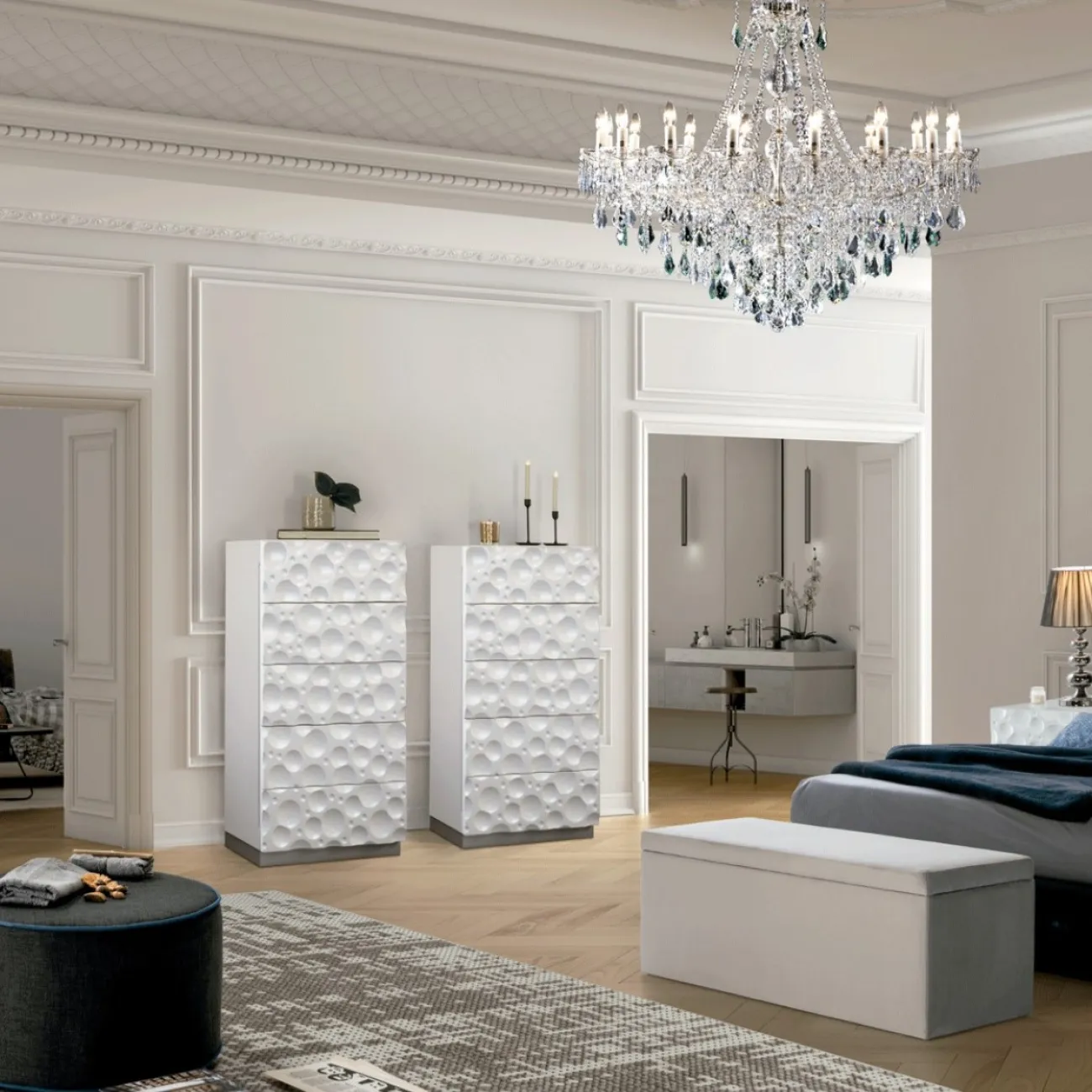 Комод вертикальный S-150 белый ESF 