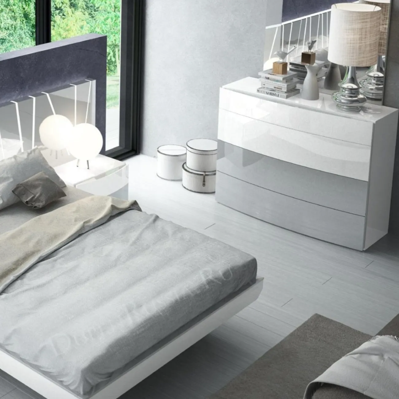 Комод горизонтальный FENICIA 910C белый/серый ESF Комод горизонтальный FENICIA 910C белый/серый ESF