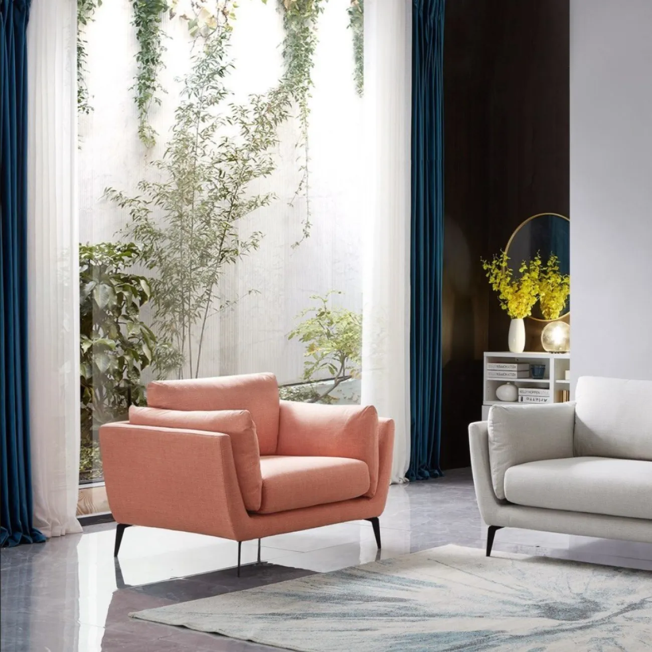 Кресло AMSTERDAM 5176 коралл ESF 