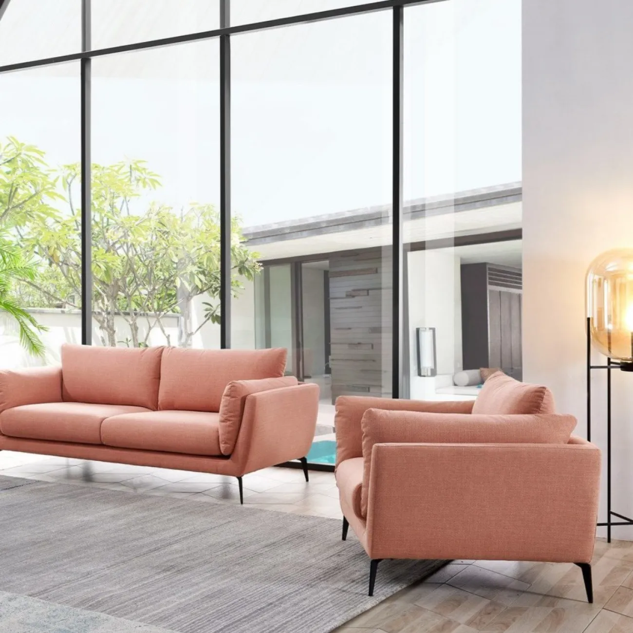 Кресло AMSTERDAM 5176 коралл ESF 