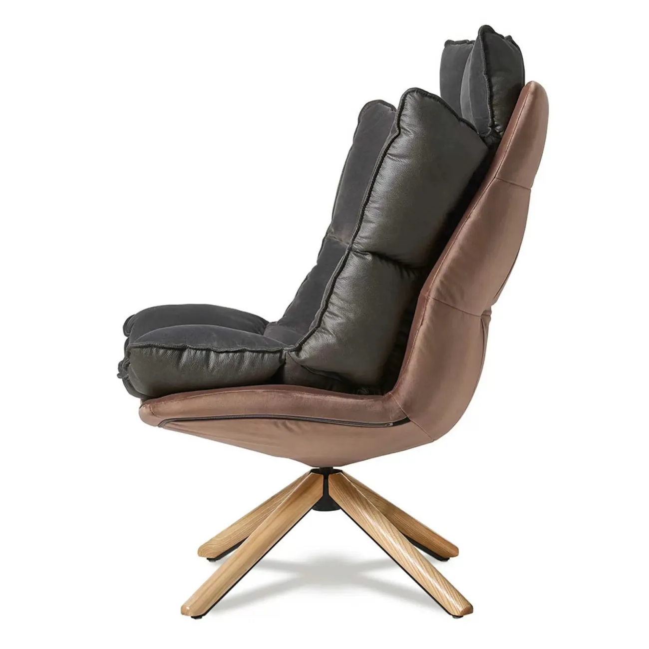 Кресло DС-1565C коричневый HE510-24B/серый ESF