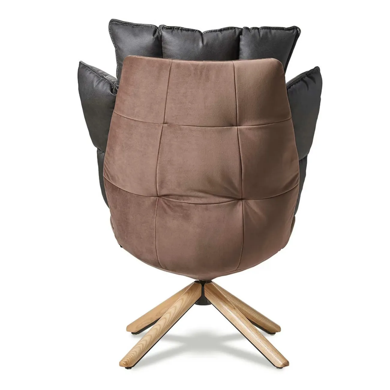 Кресло DС-1565C коричневый HE510-24B/серый ESF