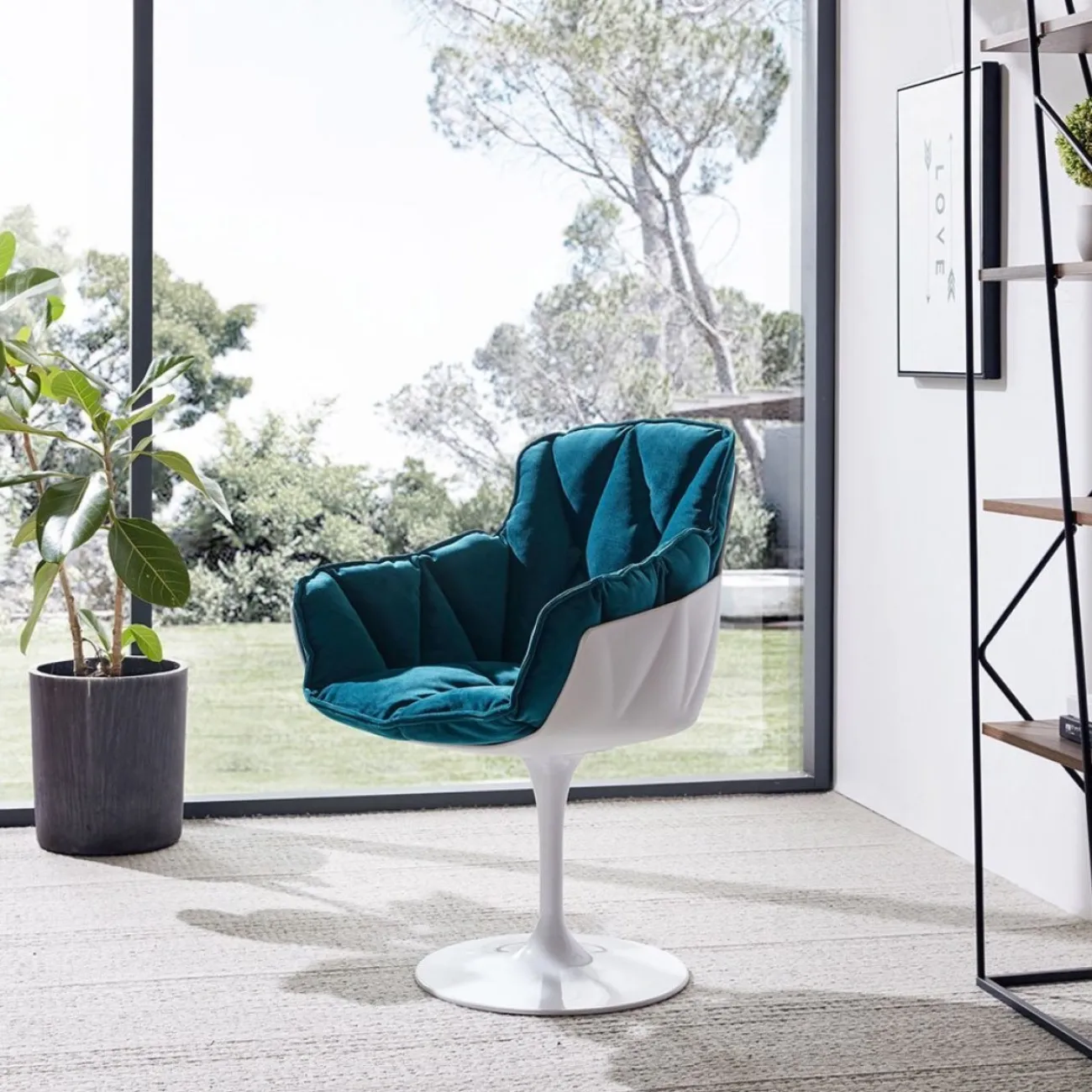 Кресло DС-1571D Marin blue fabric 7033-29 ESF 