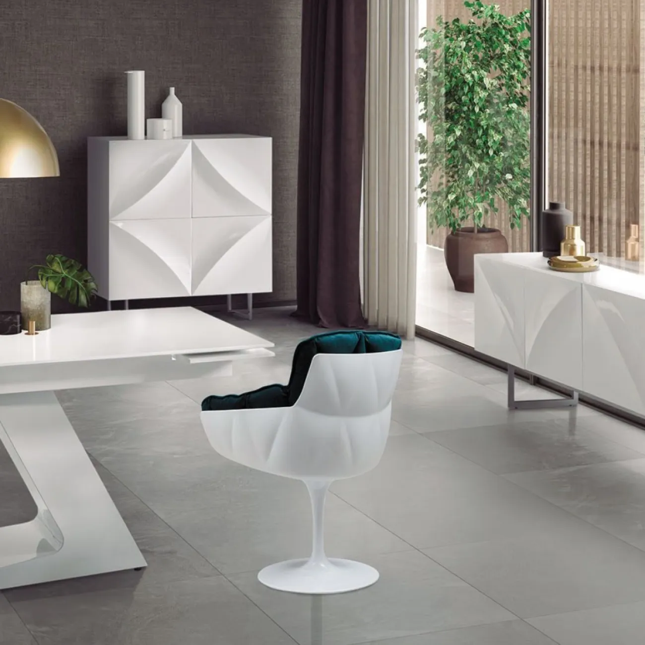 Кресло DС-1571D Marin blue fabric 7033-29 ESF 