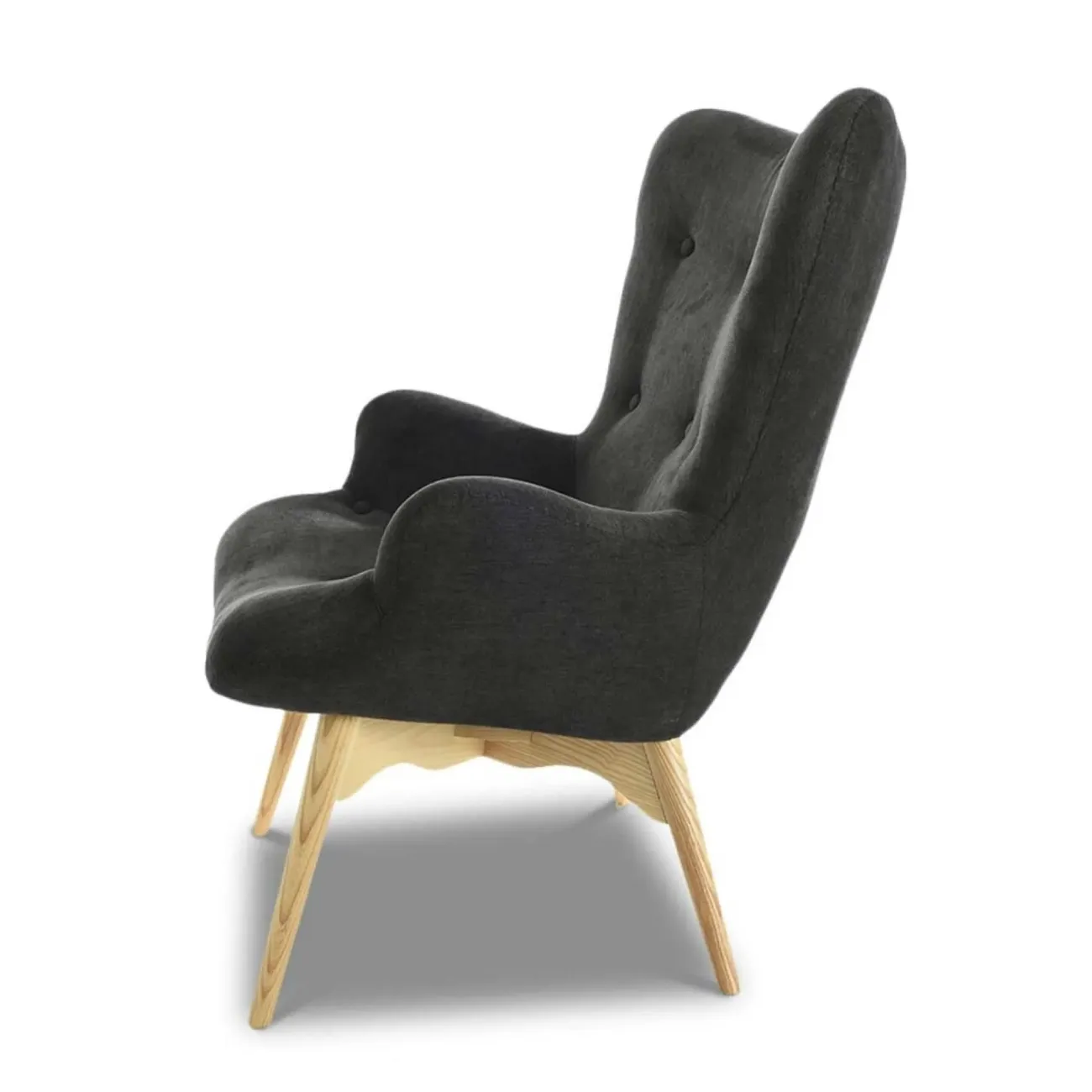 Кресло DС-917 цвет графит HE 492-10 ноги ясень-01 ESF Кресло DС-917 цвет графит HE 492-10 ноги ясень-01 ESF